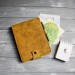 Yellow leather Rhodia notebook cover