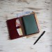 Burgundy leather field notes cover