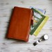 Brown large moleskine leather cover