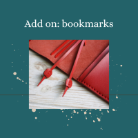 Add on leather bookmarks for planner cover