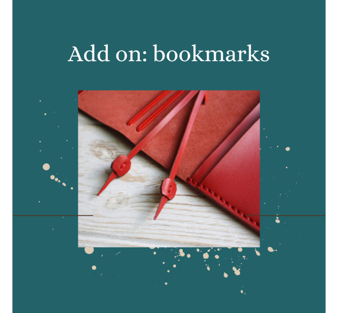Add on leather bookmarks for planner cover