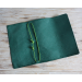Green leather trifold Sterling Ink cover