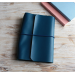Green leather trifold Sterling Ink cover