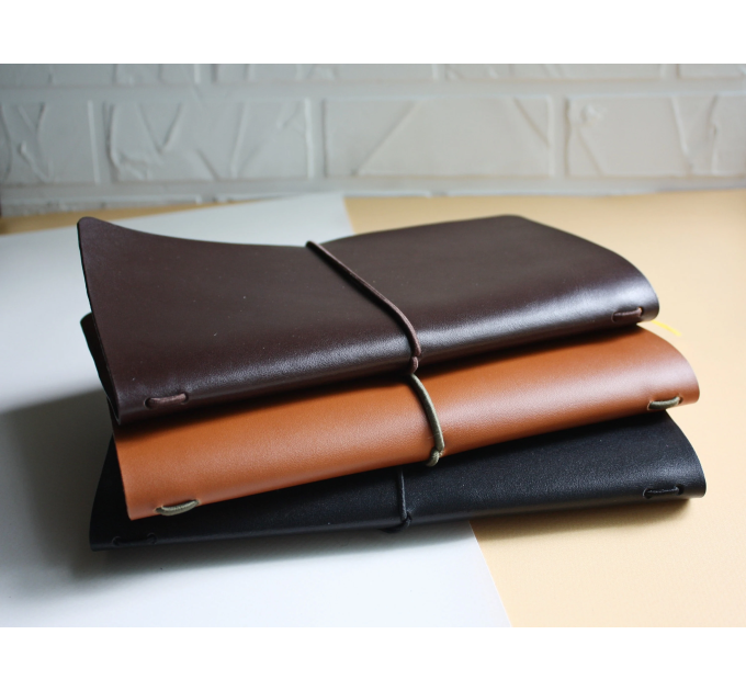 Brown leather travelers notebook cover