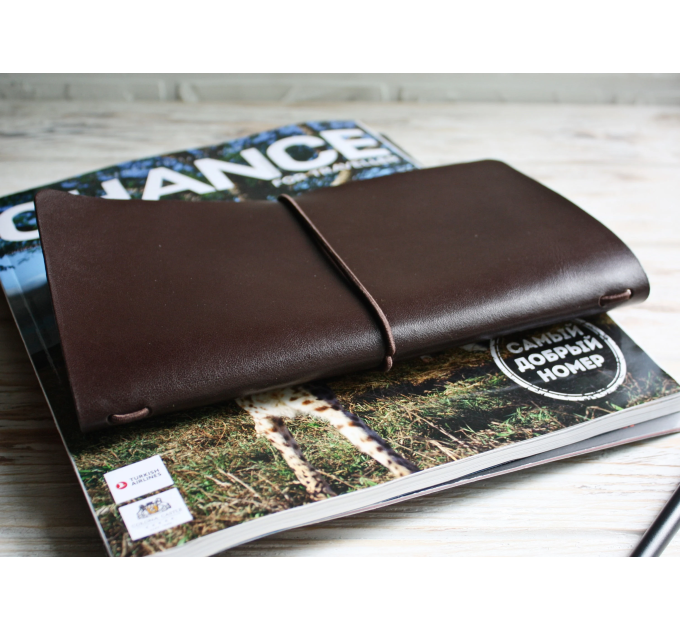 Brown leather travelers notebook cover