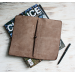 Brown leather travelers notebook cover