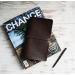 Brown leather travelers notebook cover