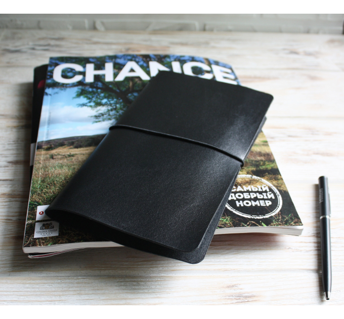 Brown leather travelers notebook cover