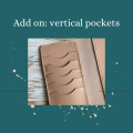 Add on leather vertical inside pockets for planner cover