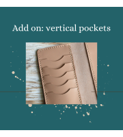 Add on leather vertical inside pockets for planner cover