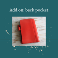 Add on back pocket for planner cover