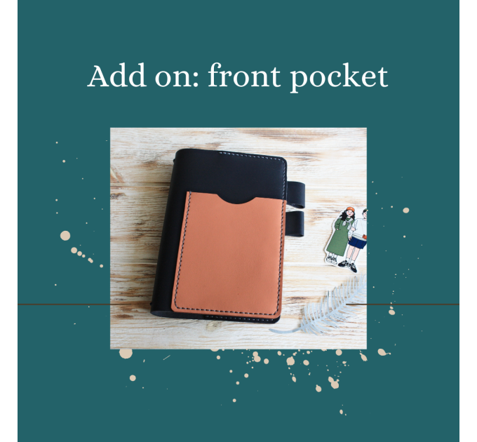Add on front pocket for planner cover