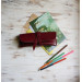 Leather pen pouch