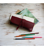 Leather pen pouch