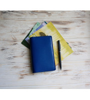 Blue leather field notes cover 