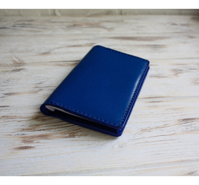 Blue leather field notes cover 
