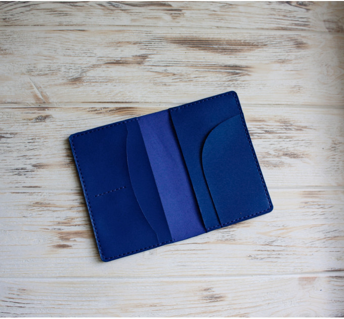 Blue leather field notes cover 