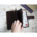 Brown leather wallet planner insert