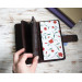 Brown leather wallet planner insert
