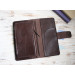 Brown leather wallet planner insert