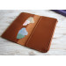Brown leather wallet planner insert