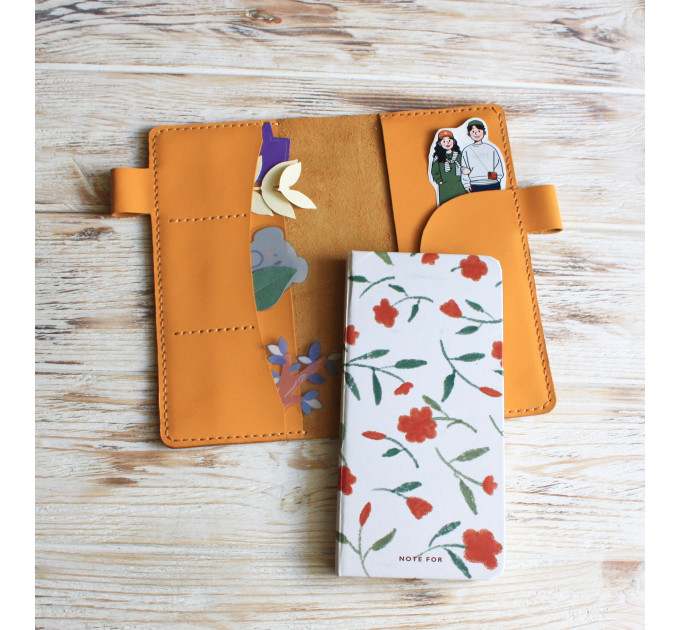 Yellow leather Hobonichi Weeks cover