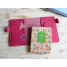 Pink leather planner cover A6