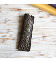 Leather flat pencil holder