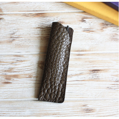 Leather flat pencil holder Leather flat pencil holder