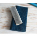 Gray leather flat pencil holder