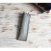 Gray leather flat pencil holder