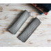 Gray leather flat pencil holder