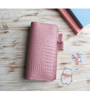 Pink leather Hobonichi Weeks cover