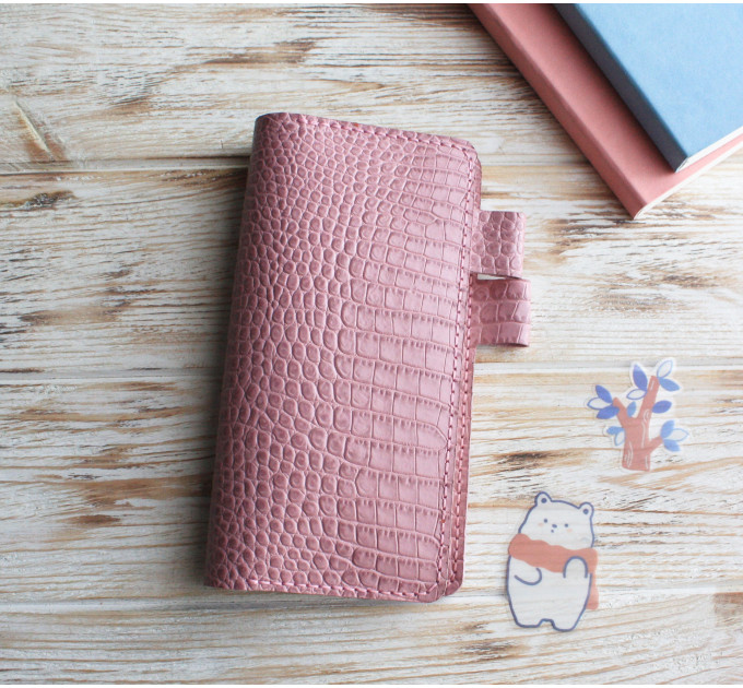 Pink leather Hobonichi Weeks cover
