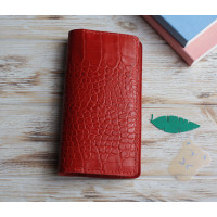 Red croco leather Wonderland222 cover