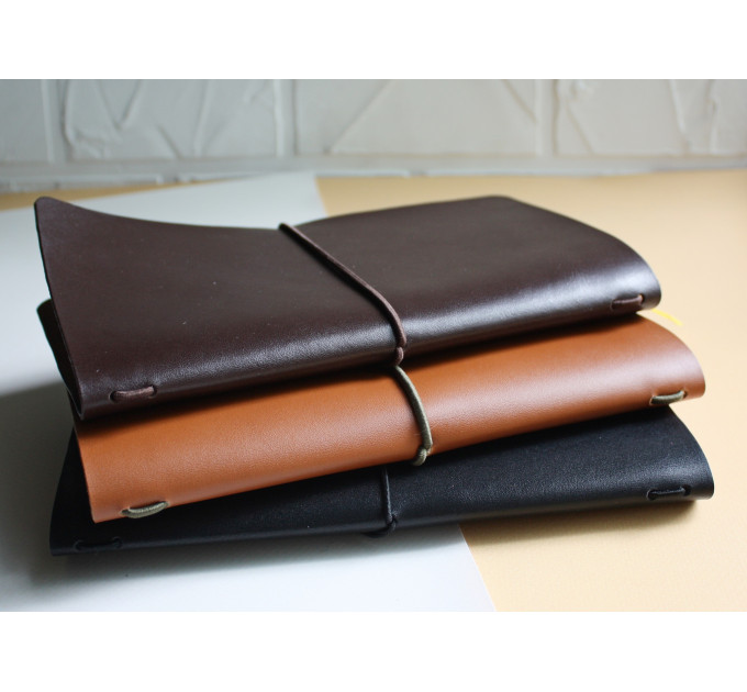 Brown leather travelers notebook cover