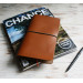 Brown leather travelers notebook cover