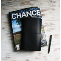 Brown leather travelers notebook cover
