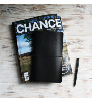 Brown leather travelers notebook cover