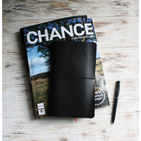 Brown leather travelers notebook cover