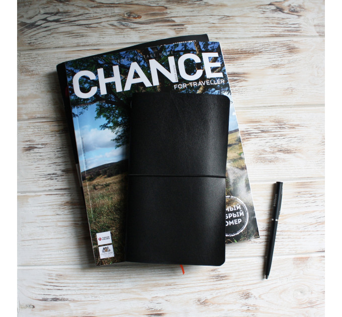 Brown leather travelers notebook cover