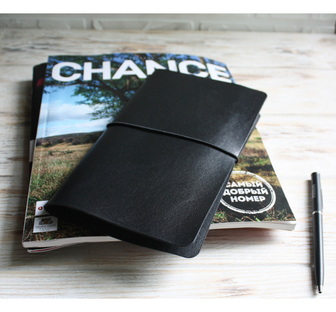 Brown leather travelers notebook cover