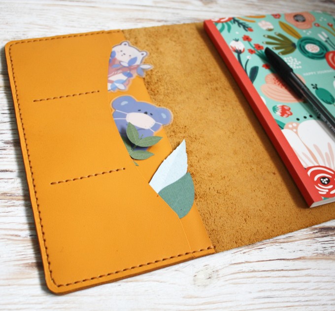 Yellow leather Hobonichi cover A5