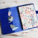 Sapphire blue leather Hobonichi cover A5
