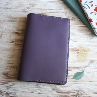 Vintage violet leather Hobonichi cover A5