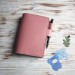 Pink leather Hobonichi techo cover A6