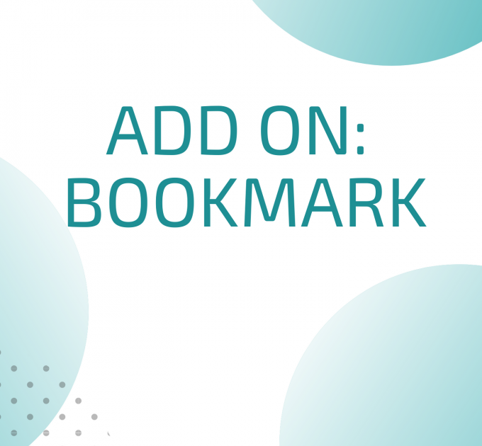 Add on bookmarks for planner cover