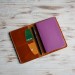 Green leather field notes cover 