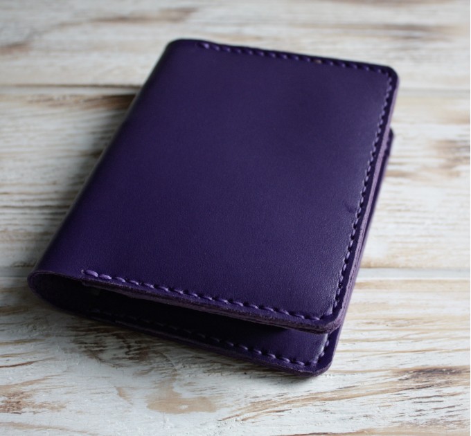 Purple Leather A6 Planner Cover Leather Passport Case 