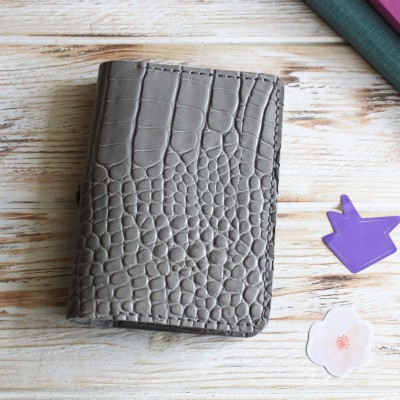 Gray croco leather Sterling Ink 2024 cover A6
